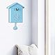 CYSFETENA Blau Moderne Kuckucksuhr,15 X 9 X 25 cm Cuckoo Clock mit Leiser Bewegung,ABS Kunststoff Kuckucksuhren mit Nachtruhefunktion für Zuhause Wohnzimmer Küche Büro