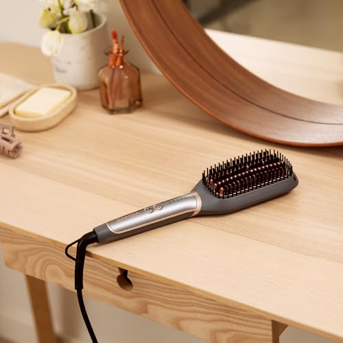 Cepillo alisador de cerámica para peinar el cabello encrespado rápidamente antes de ir a trabajar 6