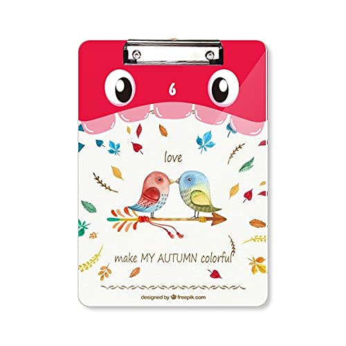 Bloc-notes d'apprentissage A4 les oiseaux de l'automne coloré rigide