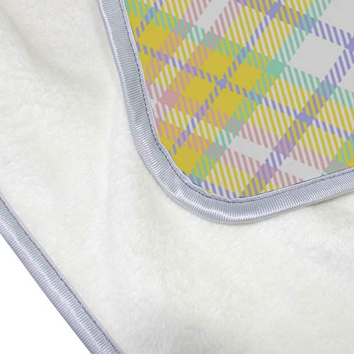 Top Carpenter Baby Kids Cozy Warm Throw Thermal Soft Bed Blanket 50X60 In Yellow Pattern Tartan Flannel Fleece Blanket #TOP4