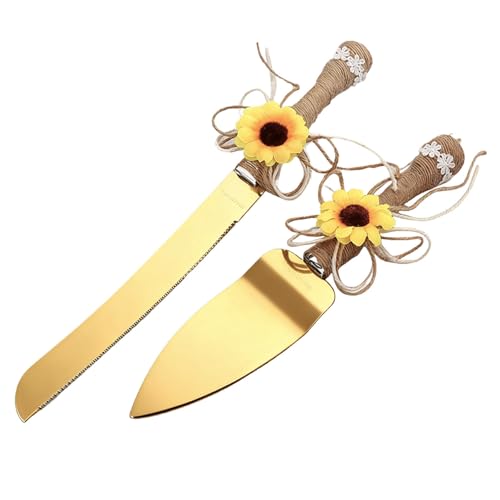 TANG SONG Rustic Wedding Anniversary Decorations Cake Knife And Server Set