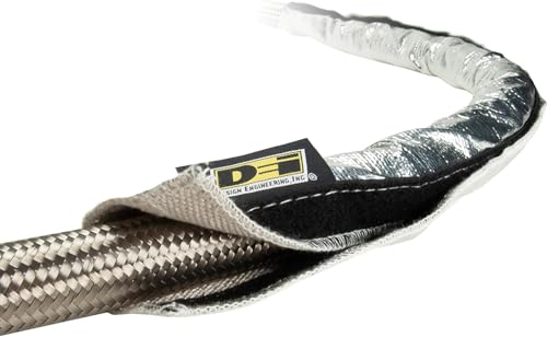 Design Engineering Heat Shroud™ – 1/2" – 1-1/4" I.D. x 3 ft Aluminized Line Sleeving | High-Temperature Protection | Hook & Loop Closure by Design Engineering - Image 2