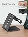 ToBeoneer Phone Stand, Aluminum Phone Holder for iPhone 16 15 14 13 12 11 X 8 7 6 Plus 5, Tablet, Samsung, Huawei, Suitable for All Smartphones, Adding a Touch of Style to Your Office Decor, Black