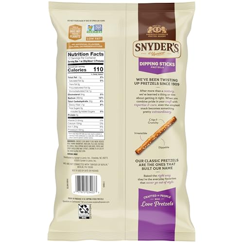 Image of Snyder's of Hanover Dipping Sticks Pretzels, 12 Oz Bag (Pack of 3)
