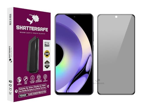 Image of Anti-Spy Privacy Tempered Glass Compatible For Realme 10 Pro 5G [Pack of 1]. 9H Hardness, Anti-Scratch, Edge-to-Edge Protection With Easy Installation Kit & Case Friendly Fit.