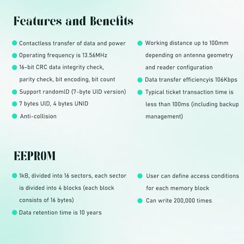 BABIQT 50 Stück M-IFARE Classic 1K Tag Sticker NFC Tags RFID Aufkleber 13,56 MHz ISO14443A, Leere MF1 Tag NFC Chip 1 inch Rund FM1108 1k für EIN- und Ausstieg, Entriegelung elektronischer Schlüssel