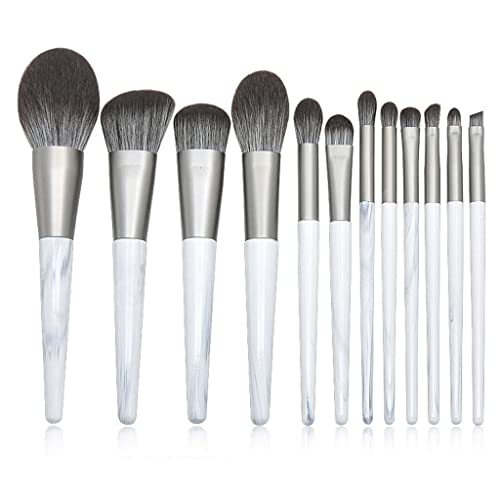 12 pinceaux de maquillage en bois et marbre pour un teint parfait au quotidien