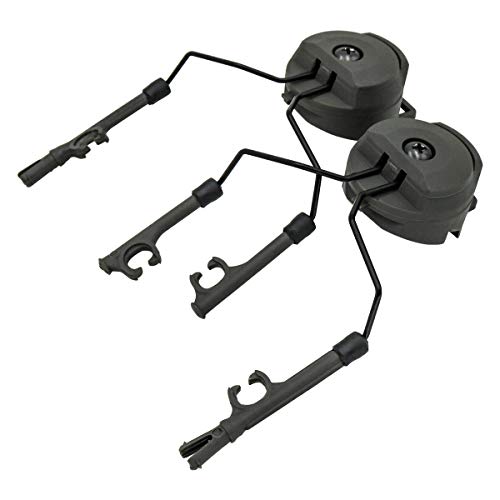 TAC-SKY ARC Rail Adapter Helmet Headset Left & Right Side Attachments for Comta Headphones (Tan)