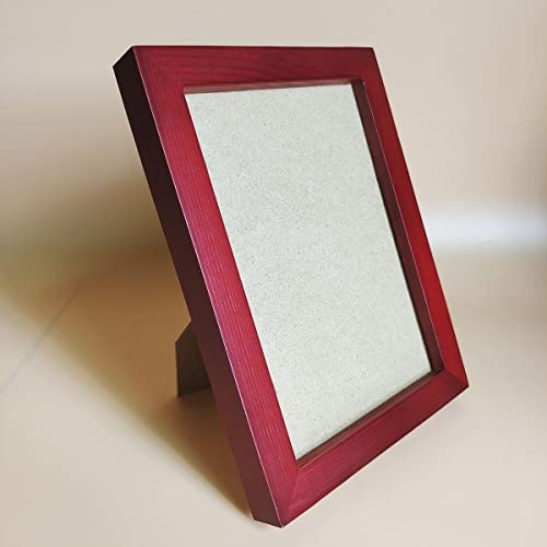 Image of 5x7 Picture Frames RED Solid Wood Frame, Plastic Panel (Film Needs to be Removed) Table or Wall.Front Window Opening 4.5x6.5 inch.