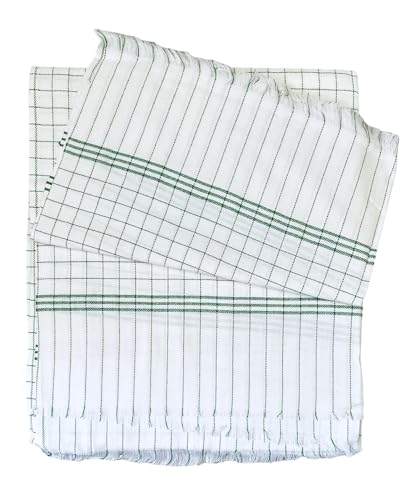 Image of 100% Cotton Soft Beautiful Plain Chek Single Bed Size Skin Friendly Summer AC Blanket /Khes /Dohar /Top Sheet Set /Chadar (Green&White)