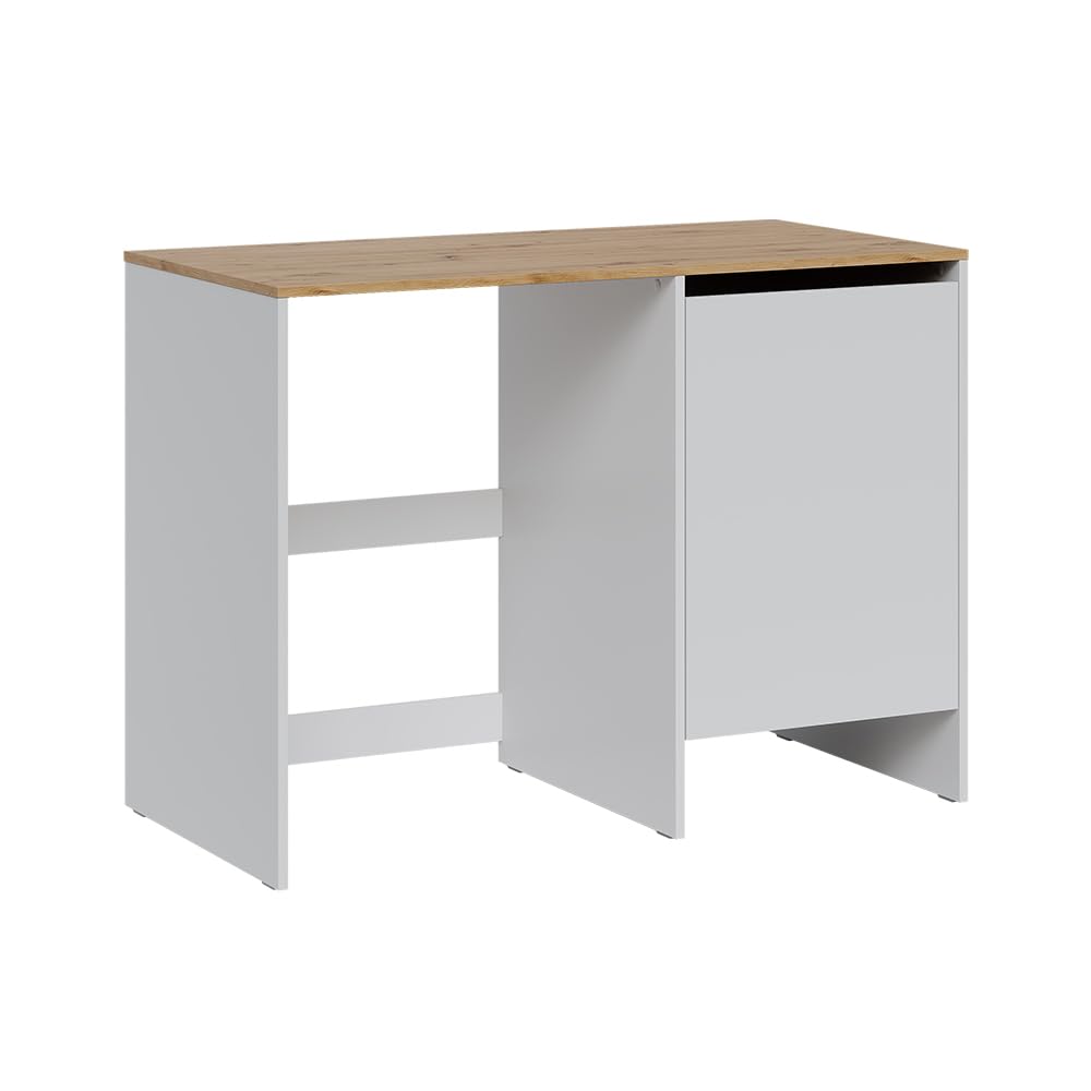 Vicco Armario para Lavadora Viktor Blanco/Roble Artesanal 119.6x88.2 cm | con 1 puerta, para almacenamiento que ahorra espacio sobre lavadoras