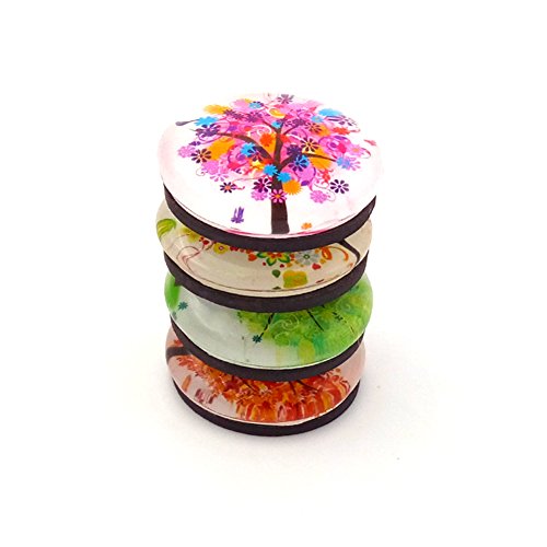 16Pcs Beautiful Glass Refrigerator Magnets Fridge Stickers Funny For Office Cabinets Whiteboards Tree Of Life Decorative Photo Abstract #TOP2