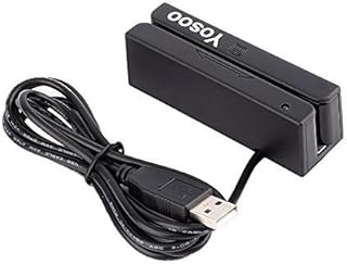Mini karta kredytowa USB Msr90 3 potrójne ścieżki Hi-co magnetyczny pasek pasek karta kredytowa Swipe Speed Reader Swiper do systemu POS Kasjer Registry Msr, czarny