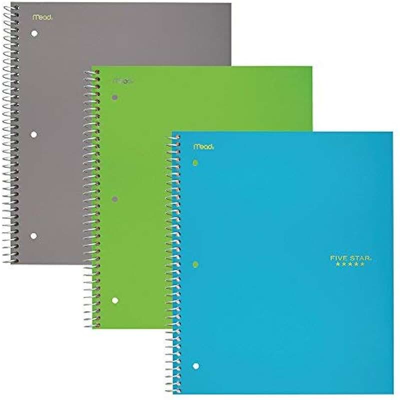 5 subject notebook