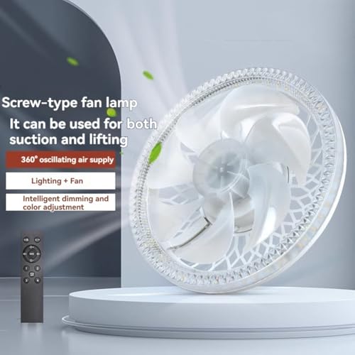 Ventilateurs de plafond avec des lumières télécommande E27 luminaire dimmable chambre - 8