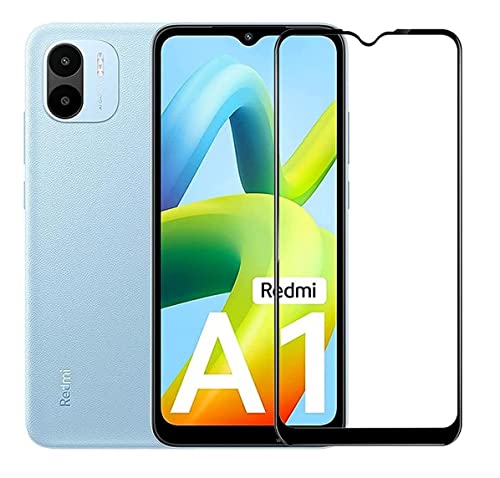 Image of Military-Grade Tempered Glass Screen Protector Compatible for Redmi A1 / A1+ / A2 / A2+ with Edge to Edge Coverage and Easy Self-Installation Kit (Redmi A1)