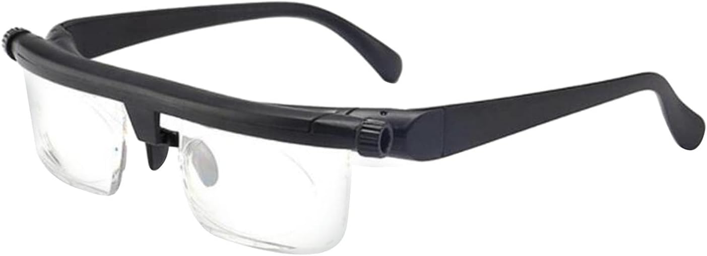 1Pair Dial Adjustable Focus Eyeglasses Glasses for Reading Distance Vision