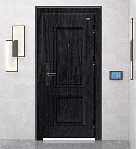 Yancorp 16" X120" Inches Matte Black Wallpaper Black Wood Peel And Stick Wallpaper Desk Wrap Self-Adhesive Wallpaper Shelf Liner Removable Countertop (16" X10Ft, Black Wood) #TOP2