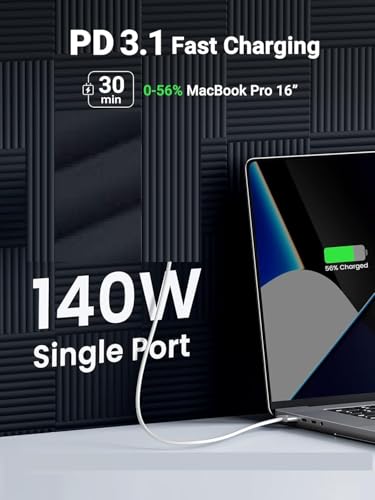 Image of INICIO 140W USB C 4 Port GaN Charger, 3 Type C + 1 USB A, PD3.1 PPS Fast Charging Power Adapter for MacBook Pro Air M5 Dell XPS 15 /13 iPad Pro iPhone 17 16 15 Galaxy S26 S25 S24 Ultra Pixel 10 9 etc