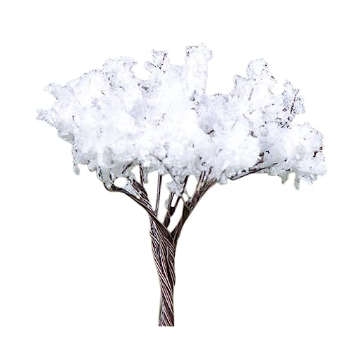 Ciieeo Miniatures Upholstery Trim Miniature Garden Landscaping Decor Tree Flower House Goblincore Room Decor Fire Place Decor Miniature House Healthy White Artificial Tree Optional