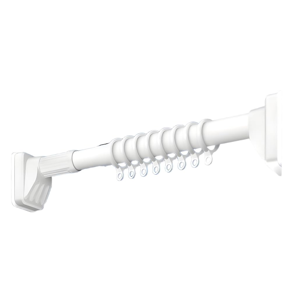 Tringle à rideau de douche noire réglable 40-55 cm tringle télescopique sans perçage compacte