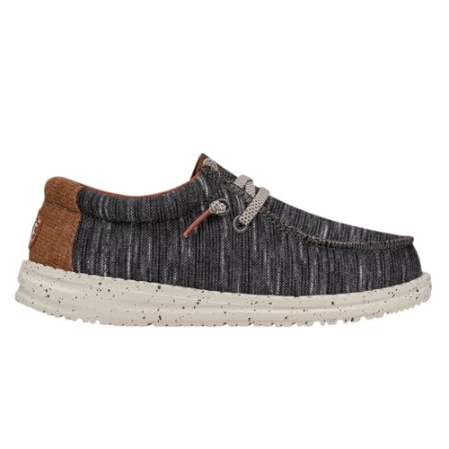 Image of HEYDUDE Wally Kids Jersey | Kids Shoes | Lace Up Loafers | Comfortable & Light-Weight