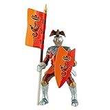 Bullyland 80782 - Spielfigur Kampfbereiter Turnier Ritter in roter Rüstung, ca. 12,5 cm, detailgetreu, PVC-frei, ideal als Tortenfigur und kleines Geschenk für Kinder ab 3 Jahren