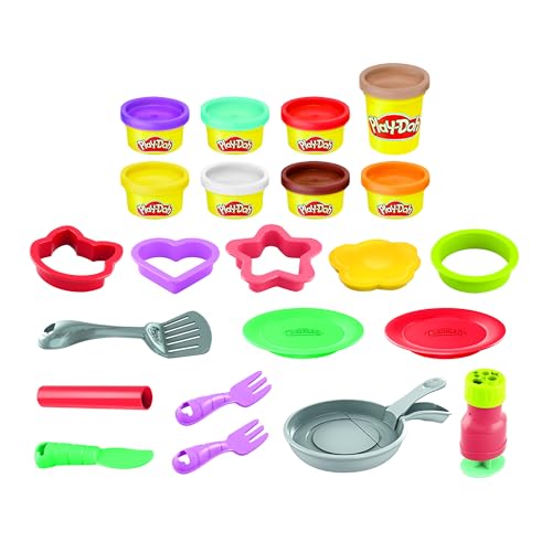 Play-Doh Kitchen Creations Pancake Party 14-teiliges Spielset für Kinder ab 3 Jahren mit 8 Farben