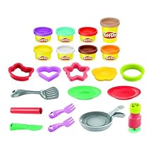 Play-Doh Kitchen Creations Flip n Pancakes Set with 14 Accessories & 8 Cans, Back to School Class Room Supplies, Food & Cooking Toys for Kids, Preschool Toys, Ages 3+