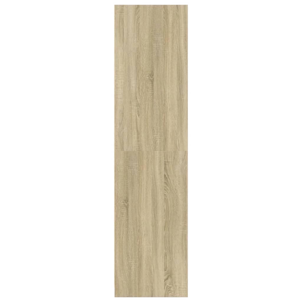 Szafa na ubrania dąb Sonoma 30 x 50 x 200 cm, materiał drewnopochodny z 5 półkami, do sypialni, przedpokoju i pokoju dziecięcego, łącznie z uchwytem ściennym, wytrzymały system przechowywania