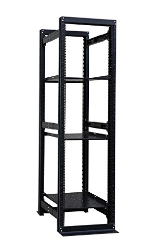 RAISING ELECTRONICS 42U 4 Post Open Frame Server Rack Enclosure 19inch Adjustable Depth 3 Fixed Shelf
