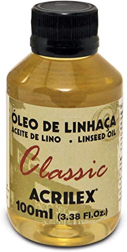 Produto para Tinta Óleo de Linhaça, Acrilex 15610, Multicor, 100 ml, Pacote de 6
