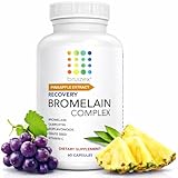 BRUIZEX Anti-Bruising Supplement, Non-GMO Bromelain & Quercetin Complex: Swelling & Pain Relief, Full Body Anti-Inflammatory Treatment, Great for Recovery After Plastic Surgery & Injuries-60 Capsules