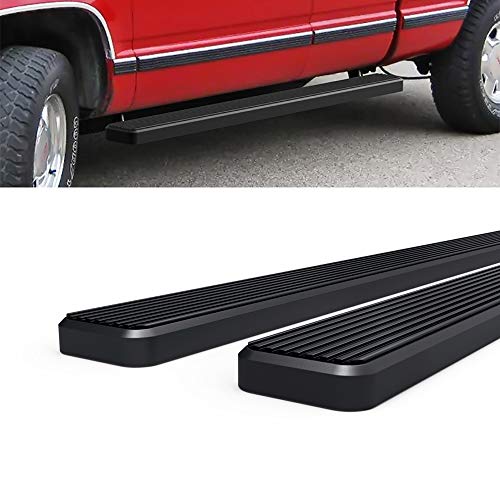 Estribos laterales para Chevy GMC CK 1988-1998, acero inoxidable negro miniatura 6