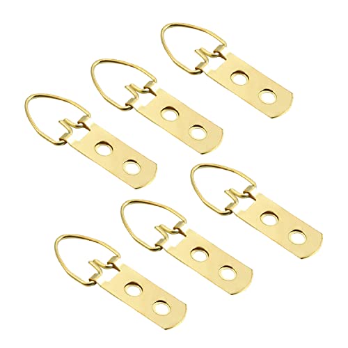 Image of MroMax 100PCS Ring Picture Frame Buckle 2.05 inch x 0.55 inchGold Tone Assortment Kit for Home Decoration Picture Frames Photo Hanging Solutions