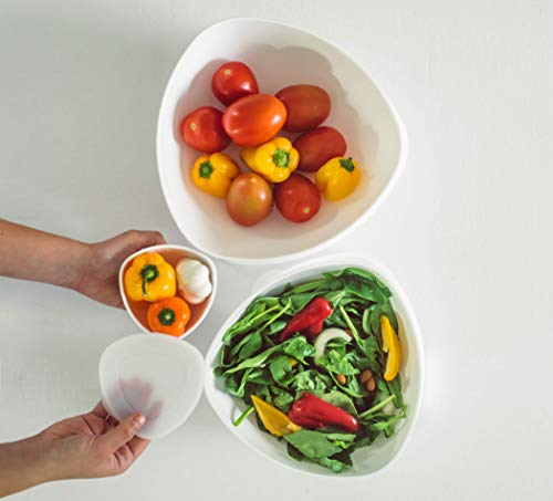 Conjunto 3 Saladeiras com Tp Essential-Bc Coza Branco