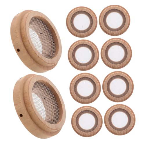 GOOHOCHY 10 Pegatinas Para Anillos De Jade Soporte Para Quemador De Dispositivos Productos Médicos De Acero Inoxidable Beige