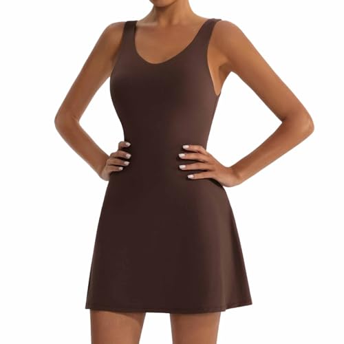 Robe de tennis décontractée 2 pièces moulante et élastique pour femme