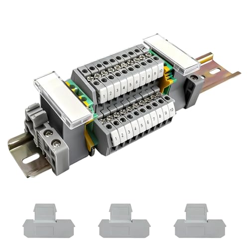 Connecteur De Borne Pour Rail DIN - En Laiton Et Acier Inoxydable, 6x1.5x0.6 Cm, Pour Connexions électriques Fixes
