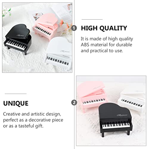 PRETYZOOM Mini Piano Modelo Miniatura Piano Brinquedo Dollhouse Instrumento de Música Fada Jardim Ph