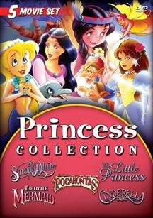 DVD Princess Collection (Little Mermaid, Pocahontas, Cinderella, Snow White, Little Princess) Book
