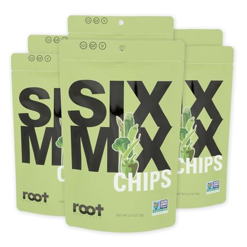 Root Foods SixMix Chips, Natural Veggie Snack, Non-GMO Vegetable Crisps,