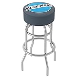 Bar Stool - Blue Moon Stool with Foam Padded Seat - Swivel Chair for Game Room, Garage, or Home Bar by Trademark Gameroom