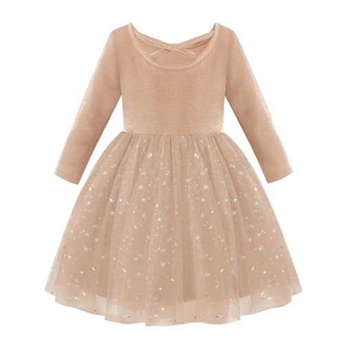 Weixinbuy Baby Girl Fall Winter Clothes Toddler Girls Velvet Twirl Dress Long Sleeve Party Dress for Baby Girls2