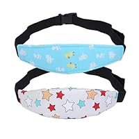 Spldsun 2 Stück Baby Autositz Kopfband, Kindersitz Kopf Halter Autositz Befestigung, Einstellbare Kopfband Autositz Kopfstütze für Baby Autositz, zum Schutz der Sicherheit von Kindersitzen