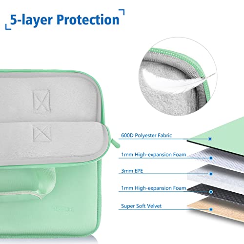 Image of Hseok Laptop Sleeve 13.3-14 inch Case with Small Pouch, Neoprene Computer Bag Compatible with MacBook Neo /Pro 14 M5 /M4 /M3 /M2 /M1, Mac Air /Pro 13.3, XPS 14 and Most 13-14 inch Notebooks,G02R02
