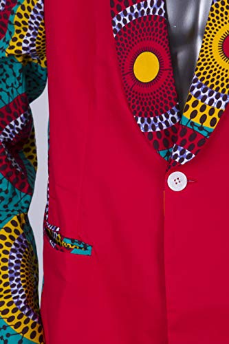 ELISCO Jaqueta masculina slim fit chique blazers terno masculino africano casamento banquete terno j