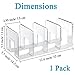 SAYEEC Acrylic File Sorter, Clear File Holder Acrylic Desk Organizer, Sturdy Desktop File Organizer File Folder Holder Rack for Envelopes Mail Letter Paper Notebook Electronics (4 Sections, 1 Pack)