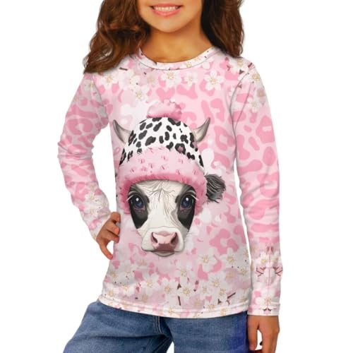 Long Sleeve Shirts for Girls Winter Tops 3-16t Cartoon T Shirts for Fall Clothes3