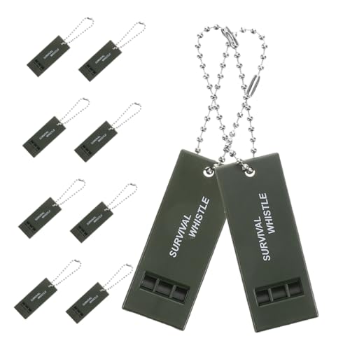 ifundom 10pcs Outdoor Survival Whistle: Waterproof Triple Holes Design Lifesaving Emergency Safety Whistle - for Camping Boating Kayaking Hunting Fishing Hiking